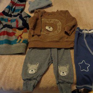 BOYS BABY BUNDLE OF 5 ANIMAL MOTIFS